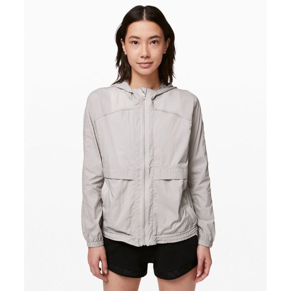 lululemon athletica Jackets & Blazers - Lululemon Hood Lite Packable Jacket Chrome Grey 6
